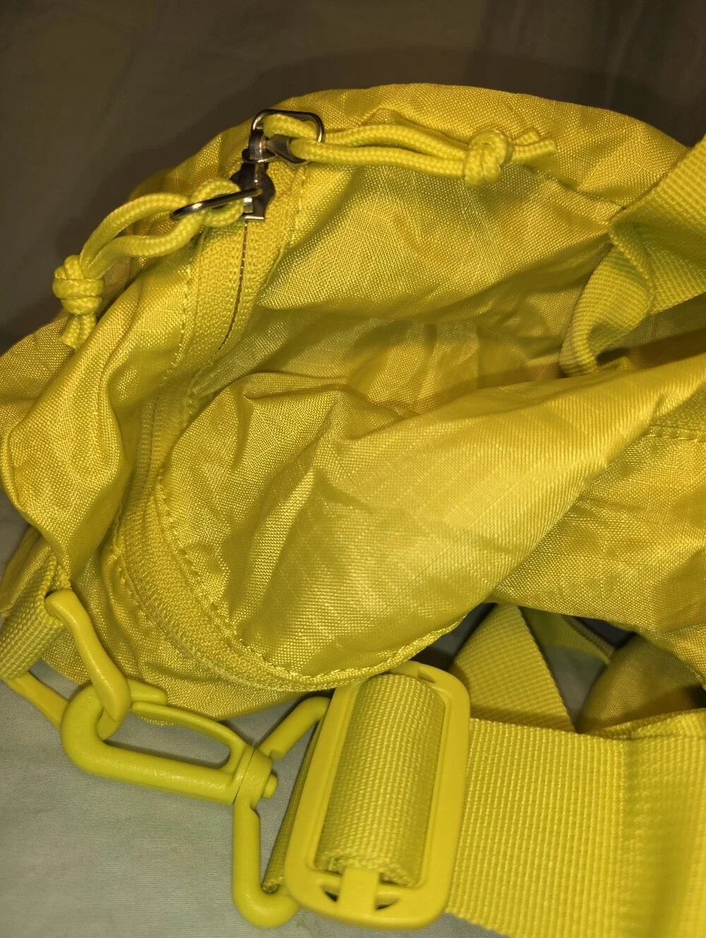 Eddie Bauer Stowaway Packable 45L Duffel Bag Citrus Yellow Travel Gym NWT